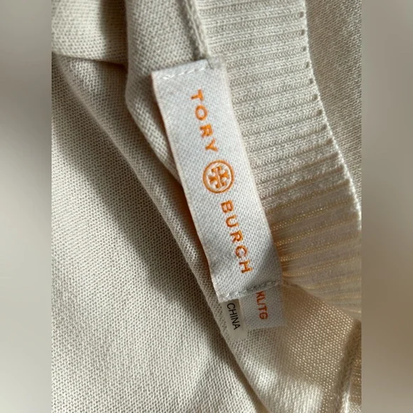Tory Burch Cream Cardigan with Gold Buttons - Picture 5 of 5